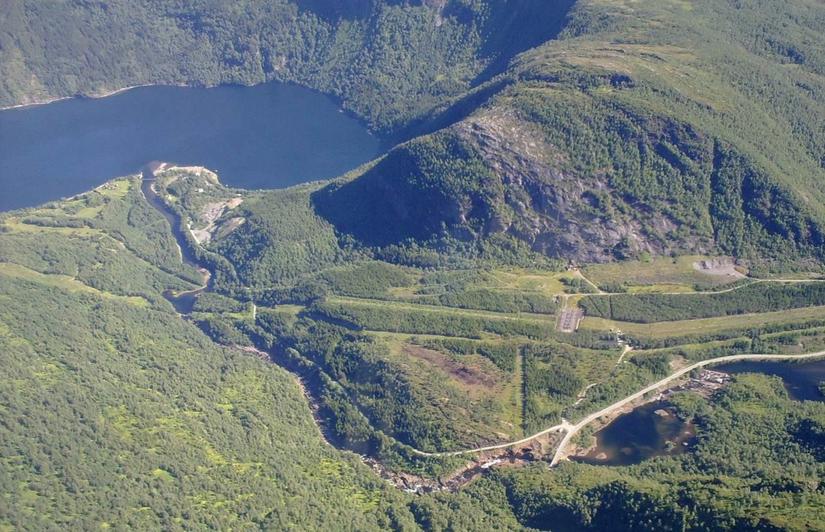 Sjønståfossen, nedre del av Sulitjelmavassdraget